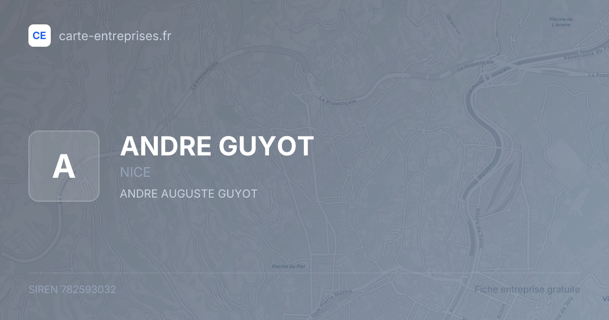 ANDRE GUYOT — 782593032 — fiche entreprise