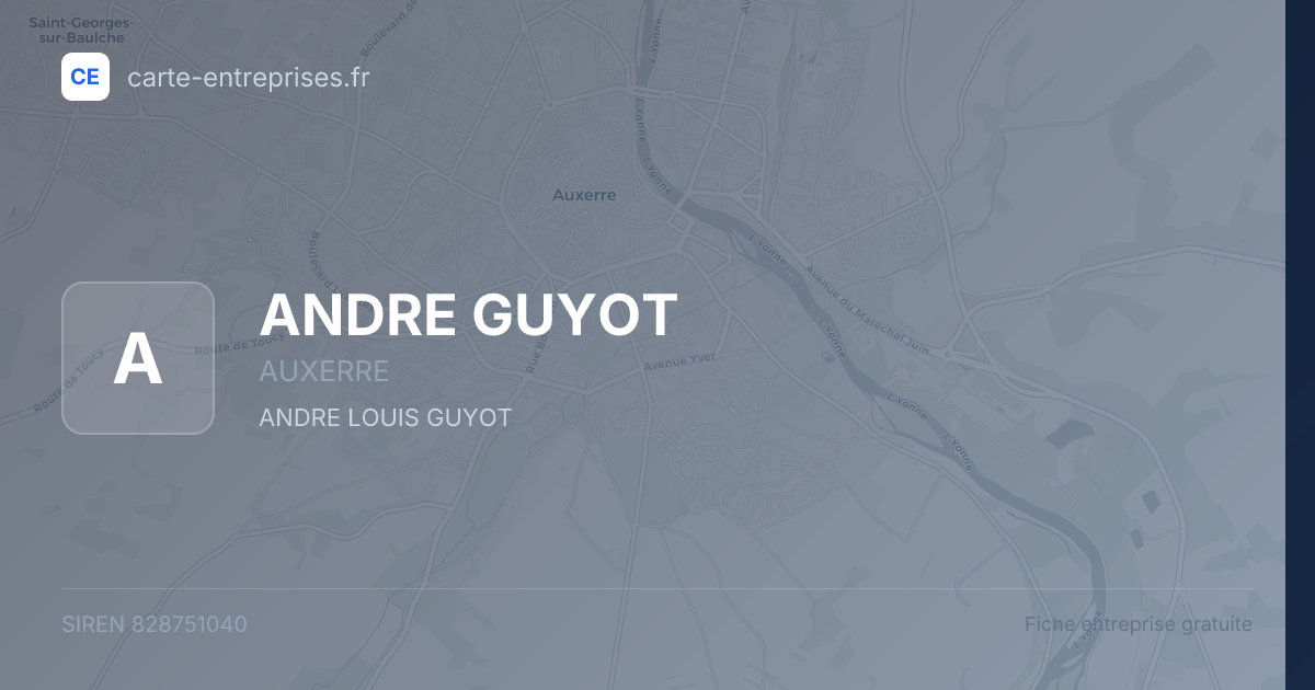 ANDRE GUYOT — 828751040 — fiche entreprise