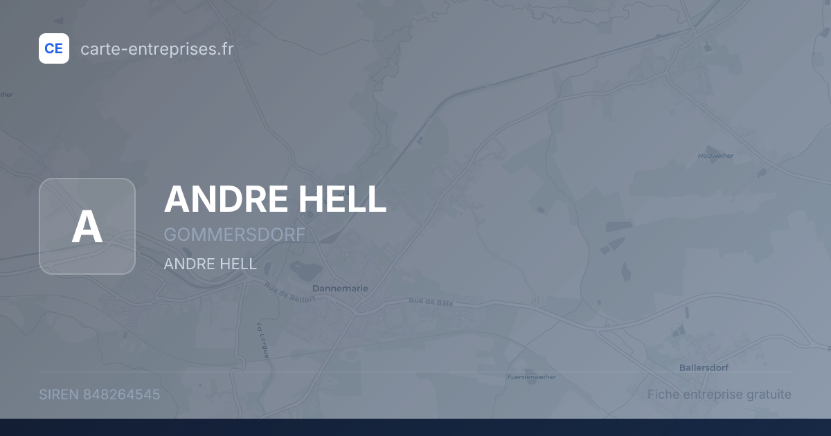 ANDRE HELL — 848264545 — fiche entreprise