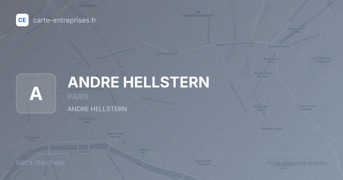 ANDRE HELLSTERN — 784371460 — fiche entreprise
