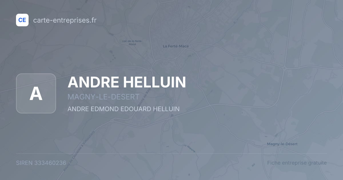 ANDRE HELLUIN — 333460236 — fiche entreprise