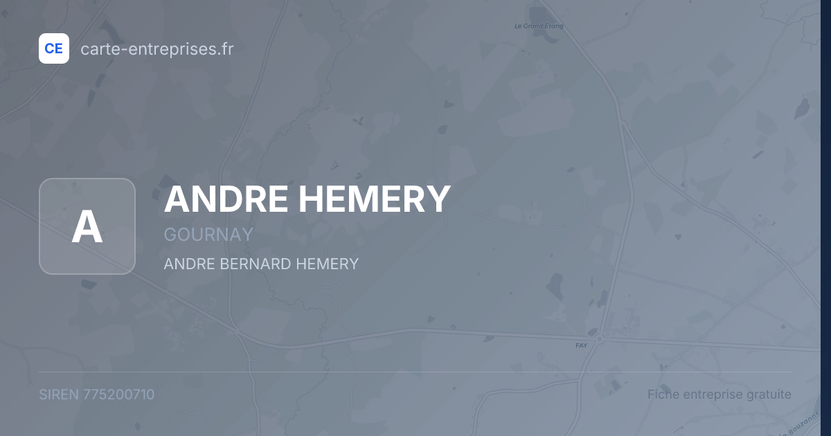 ANDRE HEMERY — 775200710 — fiche entreprise