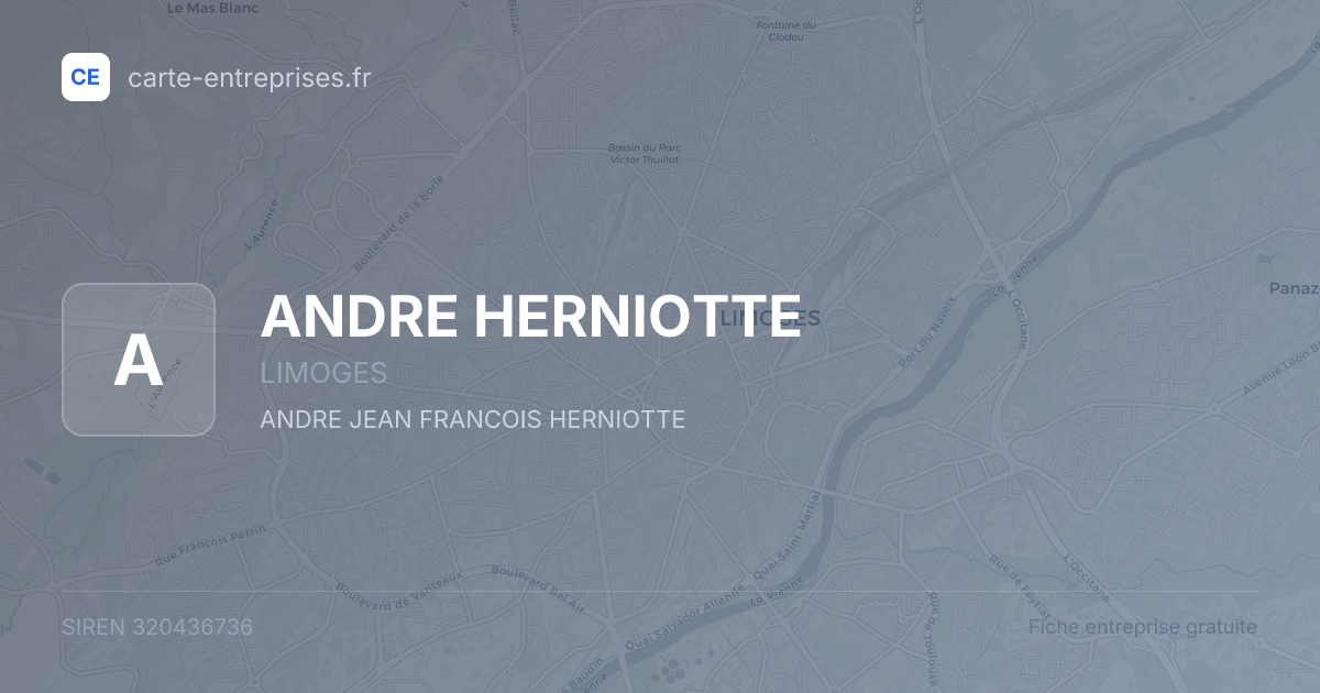 ANDRE HERNIOTTE — 320436736 — fiche entreprise