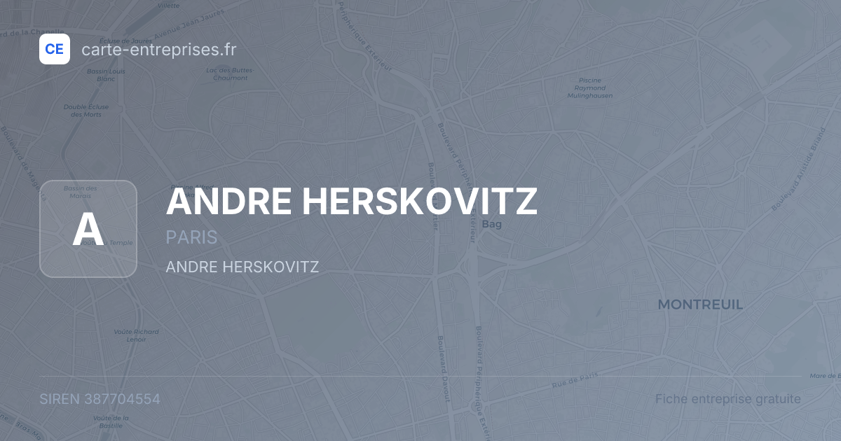 ANDRE HERSKOVITZ — 387704554 — fiche entreprise