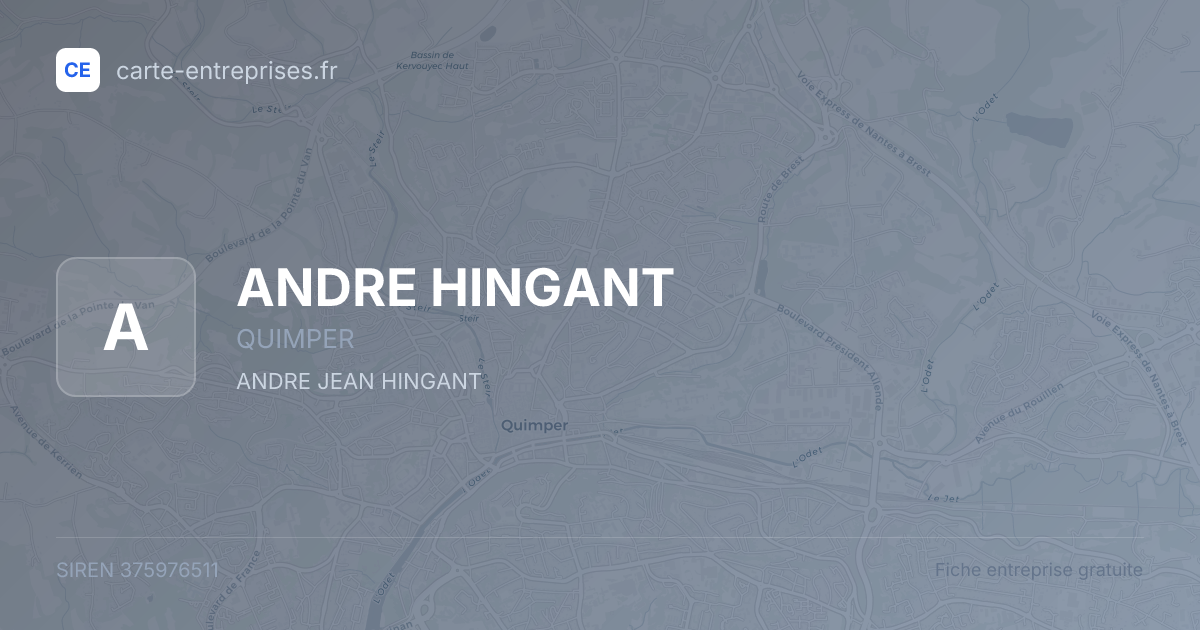 ANDRE HINGANT — 375976511 — fiche entreprise