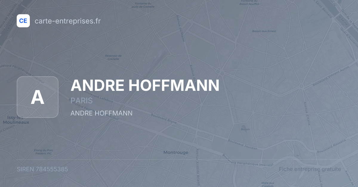 ANDRE HOFFMANN — 784555385 — fiche entreprise