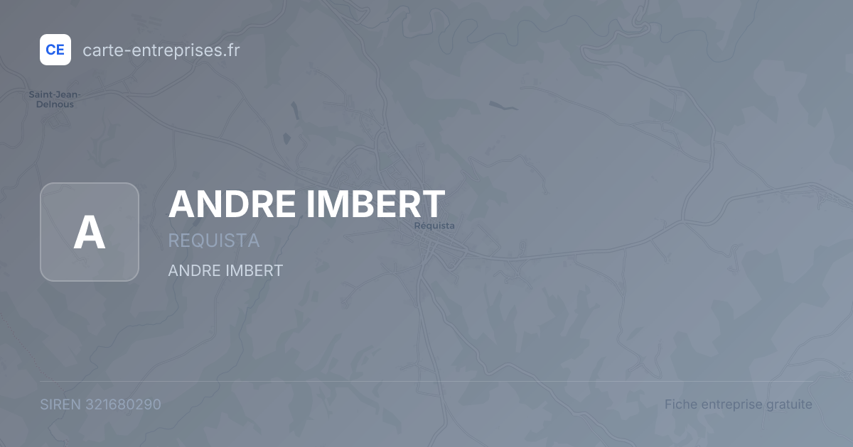 ANDRE IMBERT — 321680290 — fiche entreprise