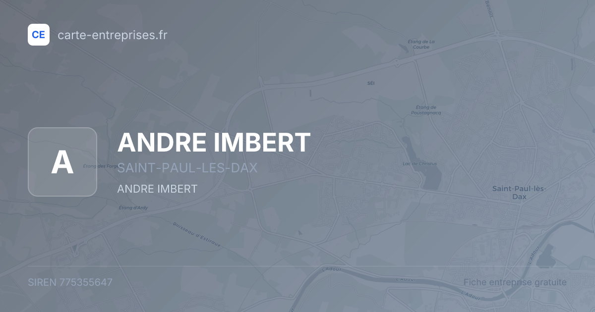 ANDRE IMBERT — 775355647 — fiche entreprise