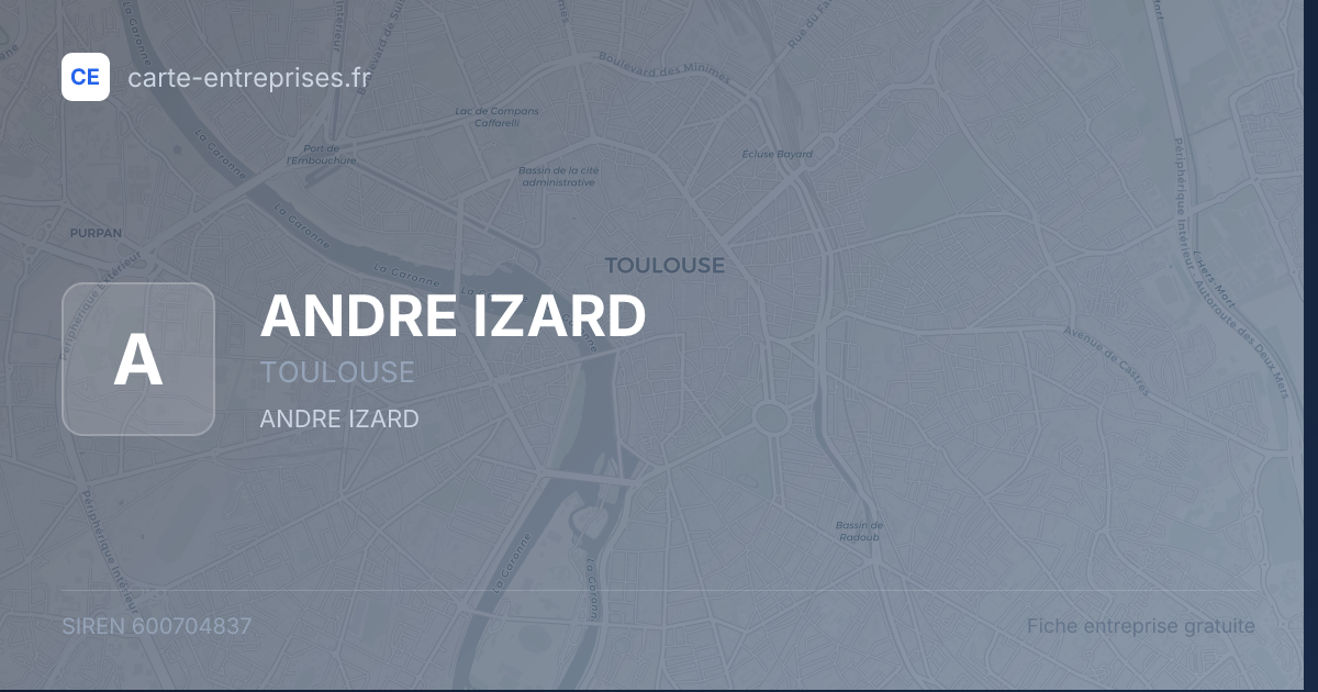 ANDRE IZARD — 600704837 — fiche entreprise