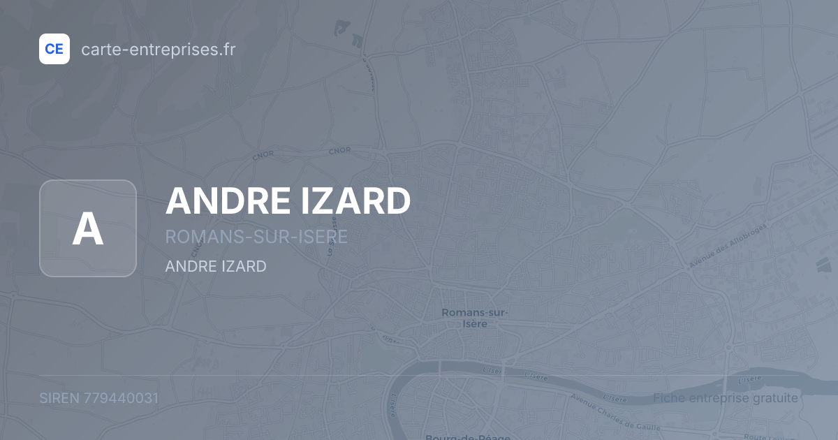 ANDRE IZARD — 779440031 — fiche entreprise
