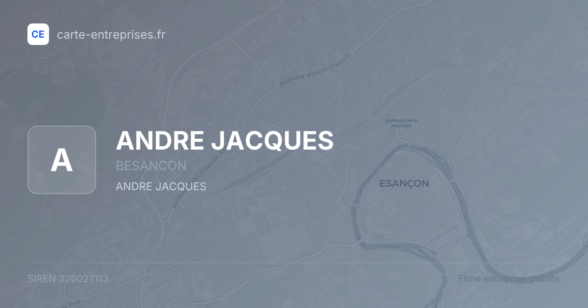 ANDRE JACQUES — 320027113 — fiche entreprise