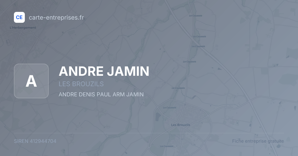 ANDRE JAMIN — 412944704 — fiche entreprise