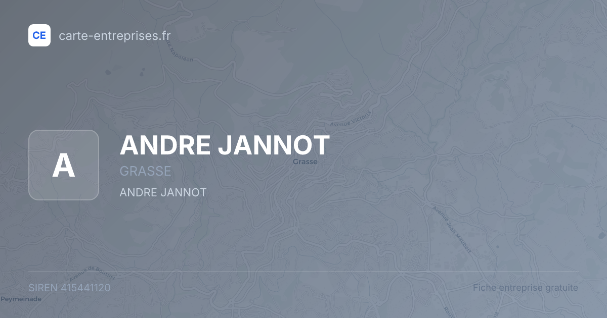 ANDRE JANNOT — 415441120 — fiche entreprise