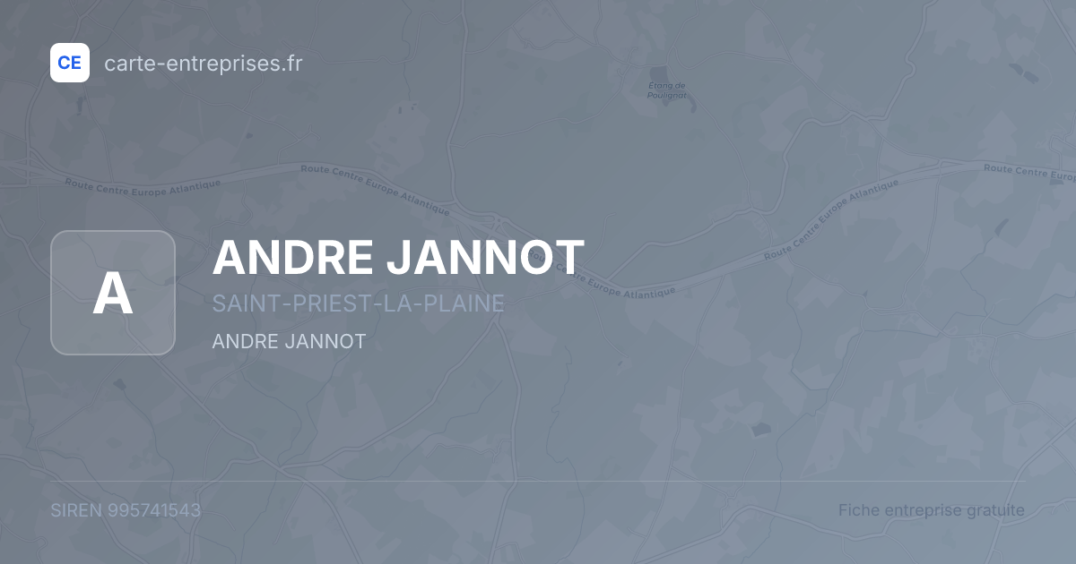 ANDRE JANNOT — 995741543 — fiche entreprise