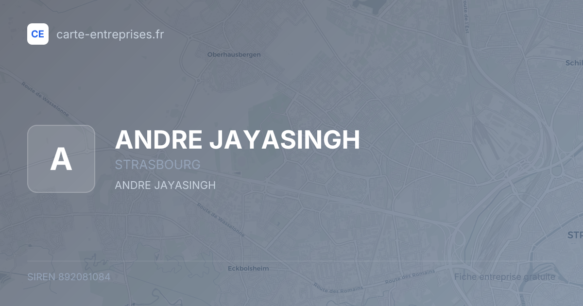 ANDRE JAYASINGH — 892081084 — fiche entreprise