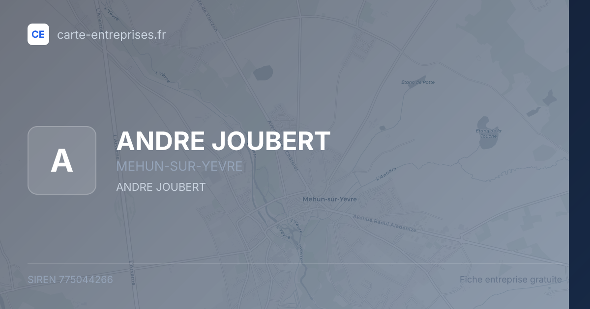ANDRE JOUBERT — 775044266 — fiche entreprise