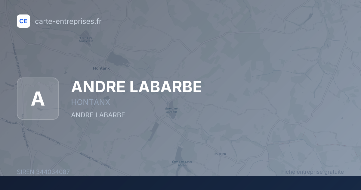 ANDRE LABARBE — 344034087 — fiche entreprise
