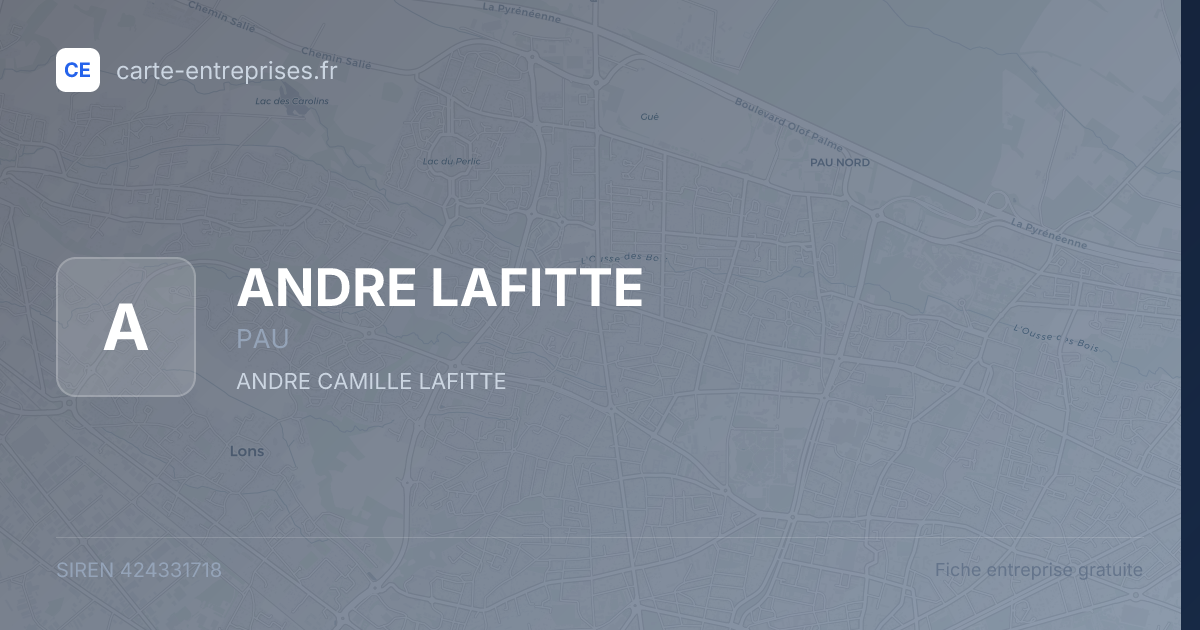 ANDRE LAFITTE — 424331718 — fiche entreprise