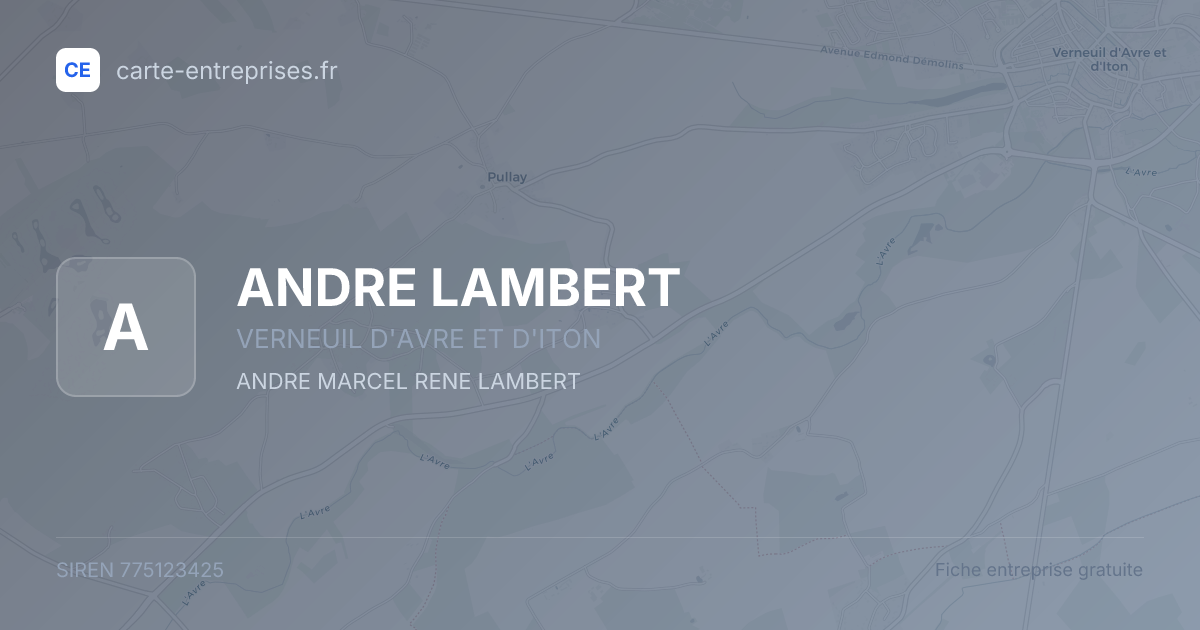 ANDRE LAMBERT — 775123425 — fiche entreprise