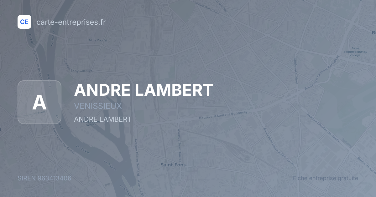 ANDRE LAMBERT — 963413406 — fiche entreprise
