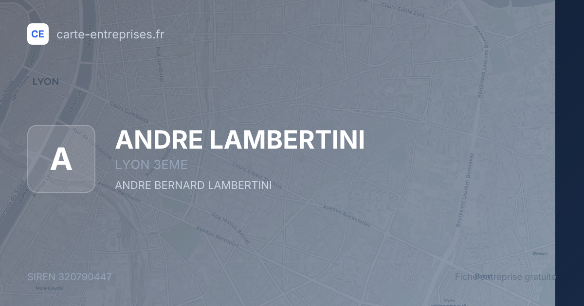 ANDRE LAMBERTINI — 320790447 — fiche entreprise