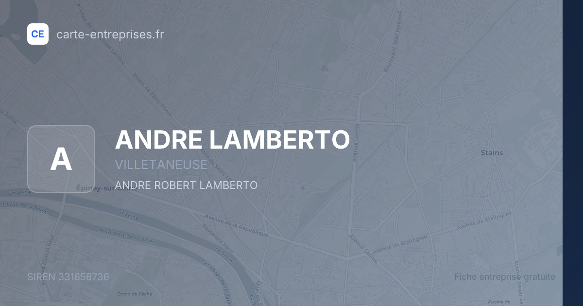 ANDRE LAMBERTO — 331656736 — fiche entreprise