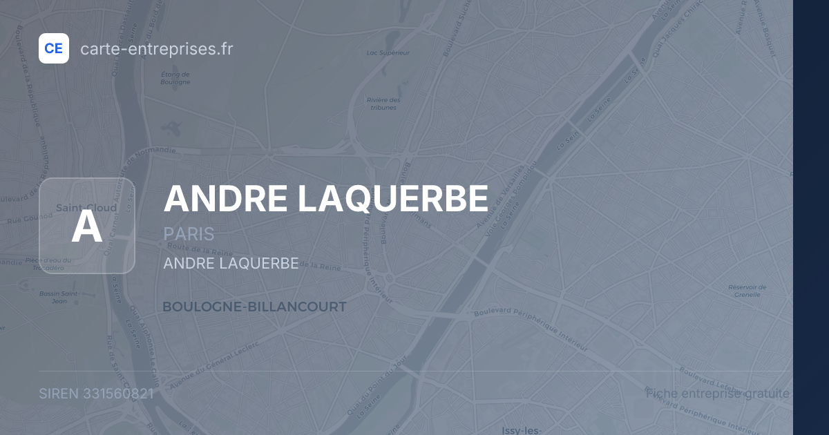 ANDRE LAQUERBE — 331560821 — fiche entreprise