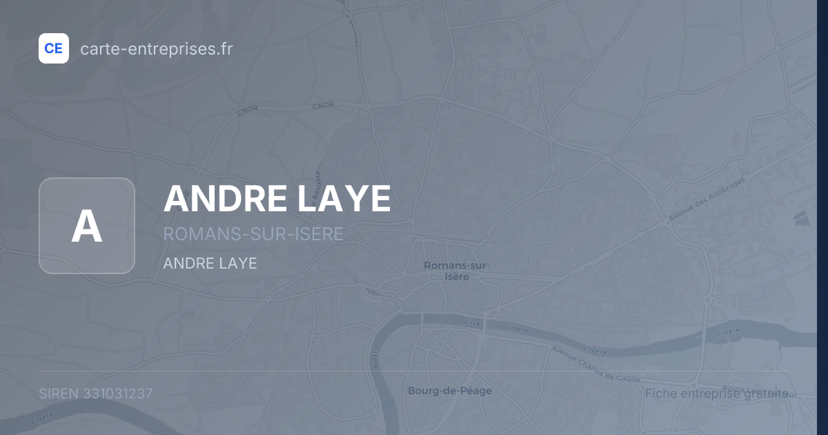 ANDRE LAYE — 331031237 — fiche entreprise
