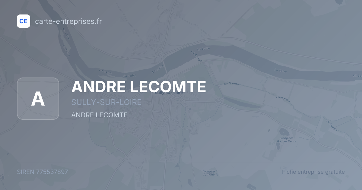 ANDRE LECOMTE — 775537897 — fiche entreprise