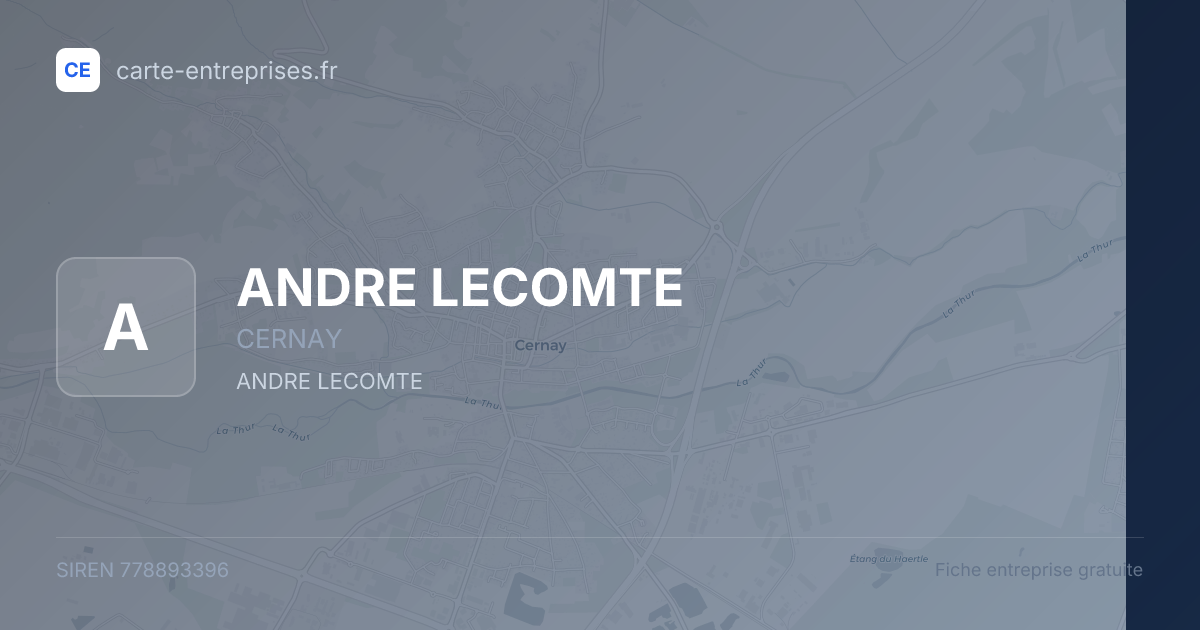 ANDRE LECOMTE — 778893396 — fiche entreprise