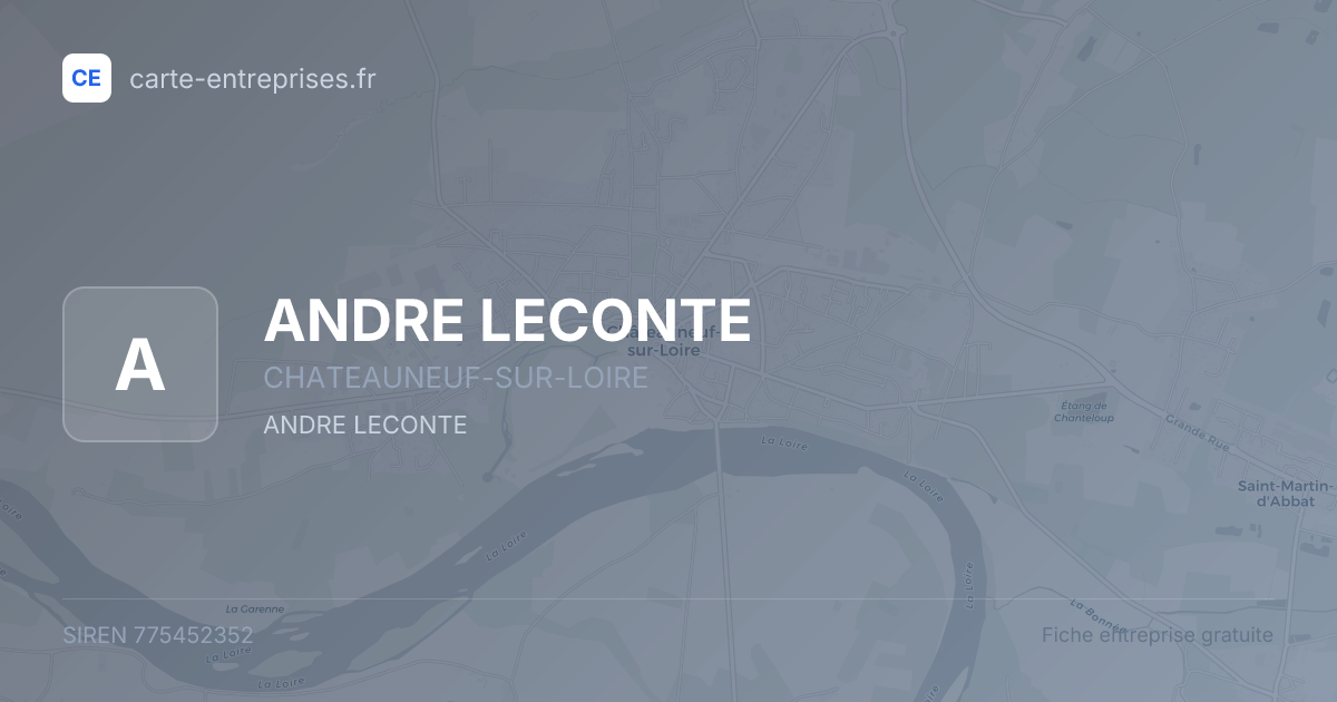 ANDRE LECONTE — 775452352 — fiche entreprise