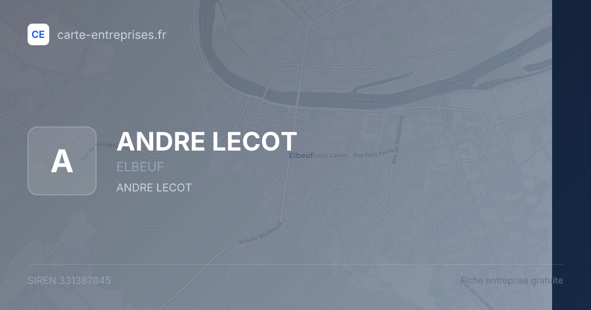 ANDRE LECOT — 331387845 — fiche entreprise