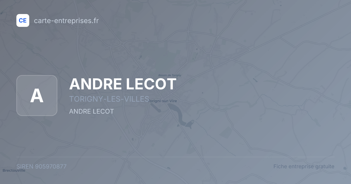 ANDRE LECOT — 905970877 — fiche entreprise