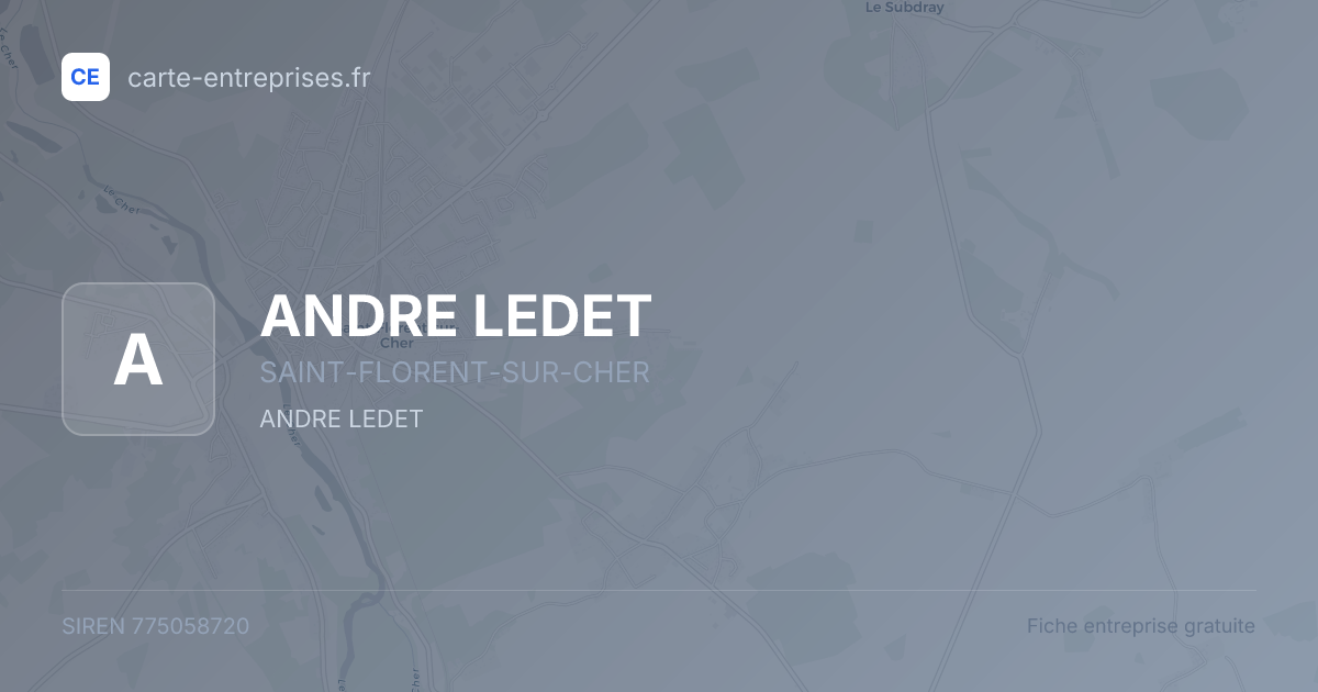 ANDRE LEDET — 775058720 — fiche entreprise