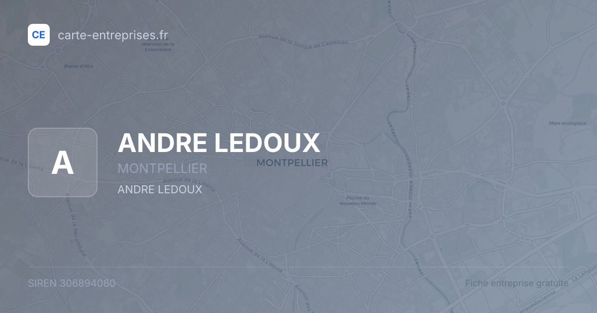 ANDRE LEDOUX — 306894080 — fiche entreprise