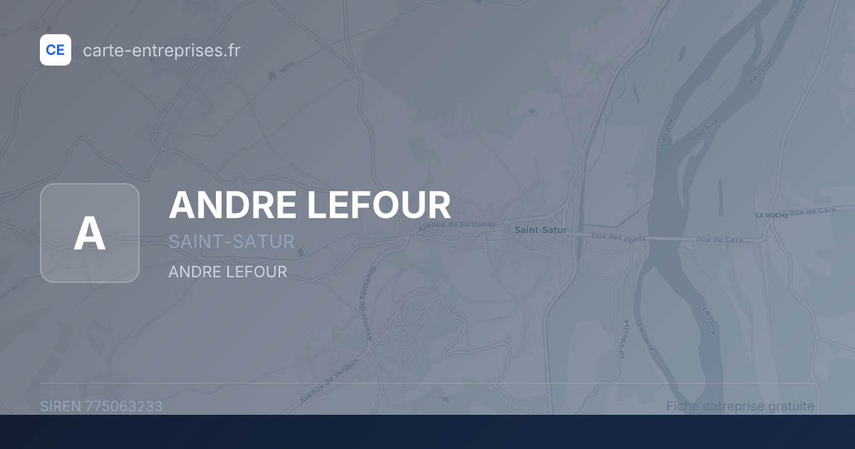 ANDRE LEFOUR — 775063233 — fiche entreprise