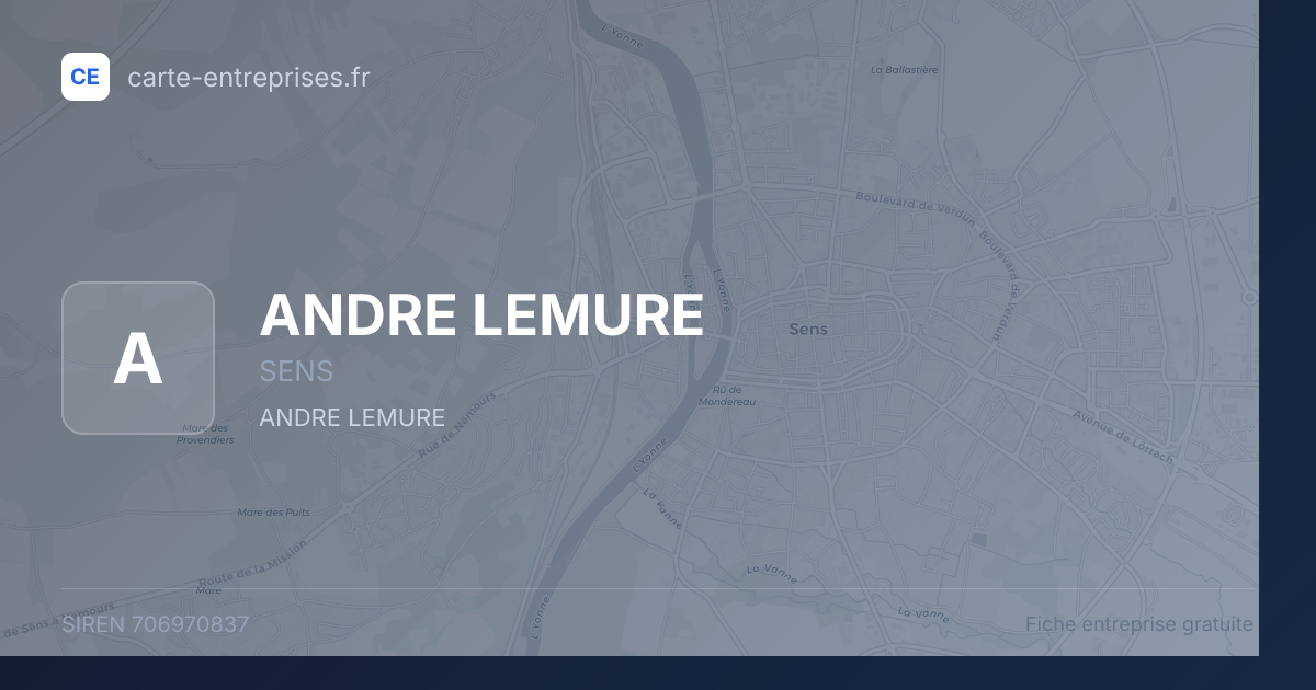 ANDRE LEMURE — 706970837 — fiche entreprise