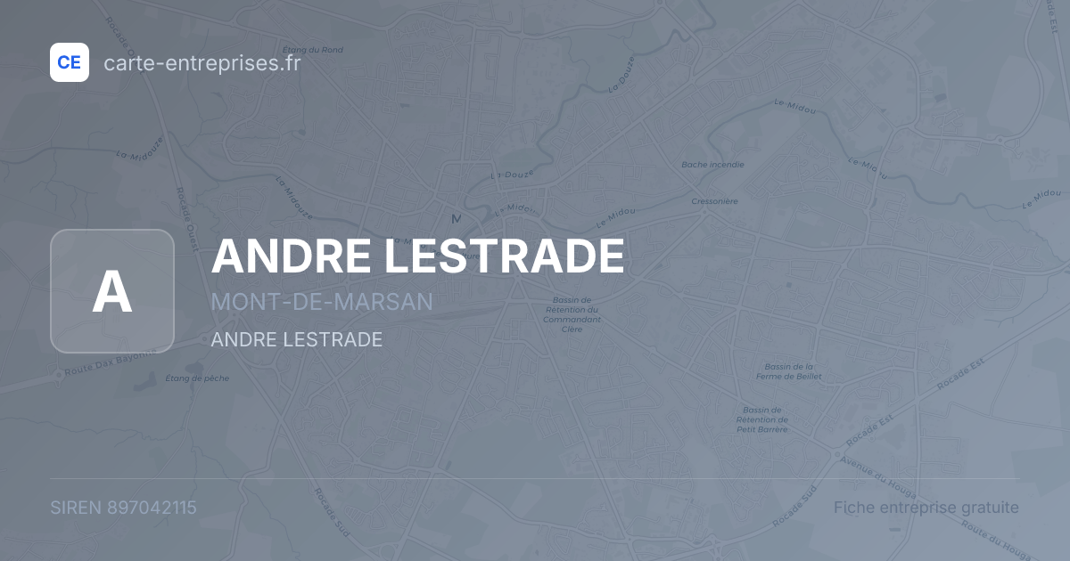 ANDRE LESTRADE — 897042115 — fiche entreprise
