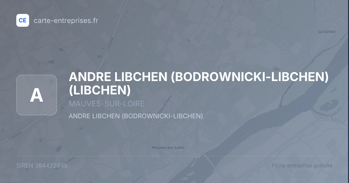 ANDRE LIBCHEN (BODROWNICKI-LIBCHEN) (LIBCHEN) — 384422945 — fiche entreprise