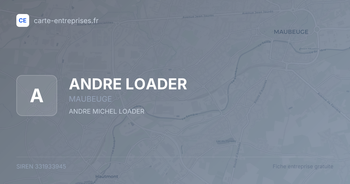 ANDRE LOADER — 331933945 — fiche entreprise