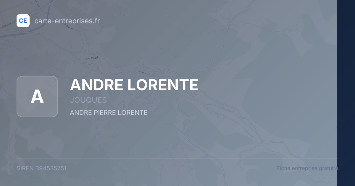 ANDRE LORENTE — 394535751 — fiche entreprise