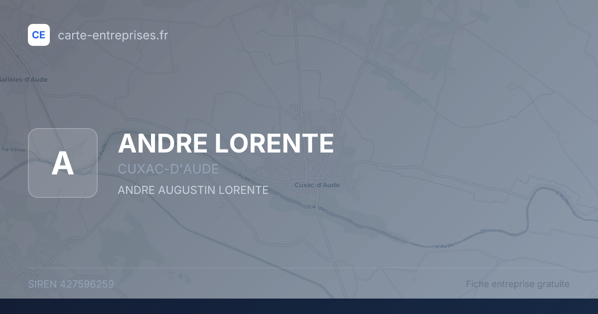 ANDRE LORENTE — 427596259 — fiche entreprise