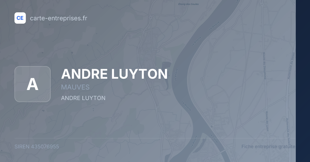 ANDRE LUYTON — 435076955 — fiche entreprise