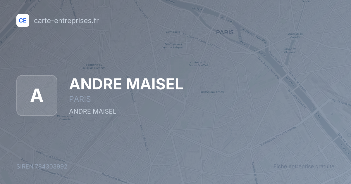 ANDRE MAISEL — 784303992 — fiche entreprise