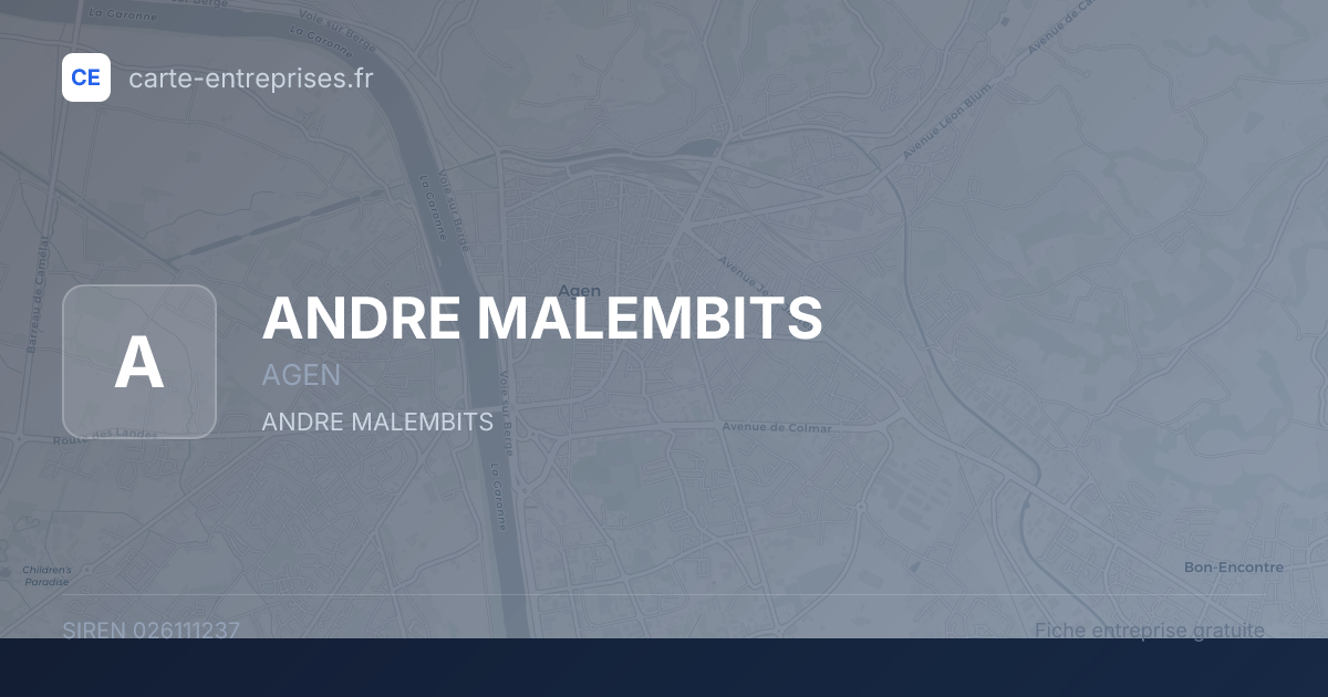 ANDRE MALEMBITS — 026111237 — fiche entreprise