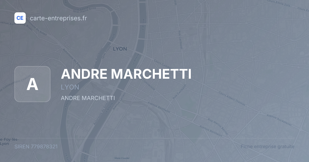 ANDRE MARCHETTI — 779878321 — fiche entreprise