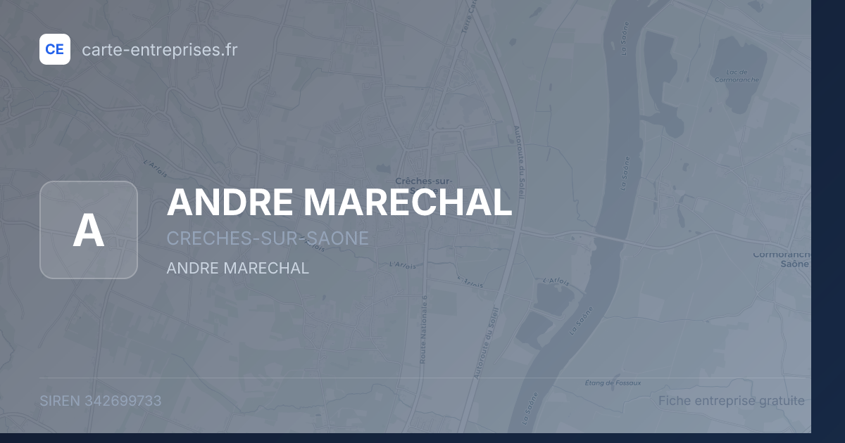 ANDRE MARECHAL — 342699733 — fiche entreprise