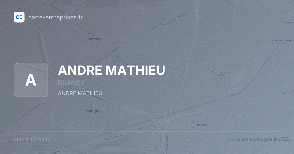 ANDRE MATHIEU — 352983126 — fiche entreprise
