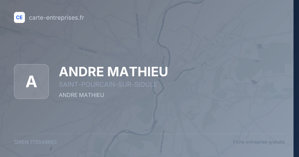 ANDRE MATHIEU — 775548662 — fiche entreprise