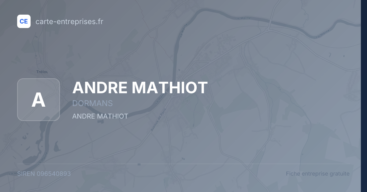 ANDRE MATHIOT — 096540893 — fiche entreprise